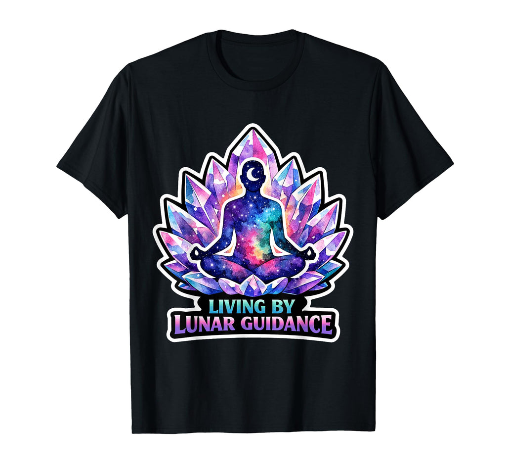 Moon Meditation Lunar Mindfulness T-Shirt - Custom Art Print Unisex - T-Shirt, Sweatshirt, Hoodie