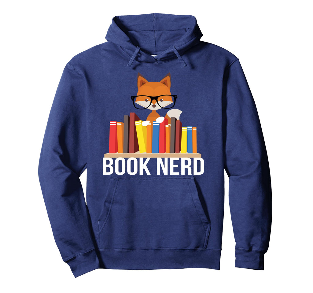 Fox Glasses And Book Nerd Readers Funny Hoodie - Unique Graphic Men Women - T-Shirt, Sweatshirt, Hoodie