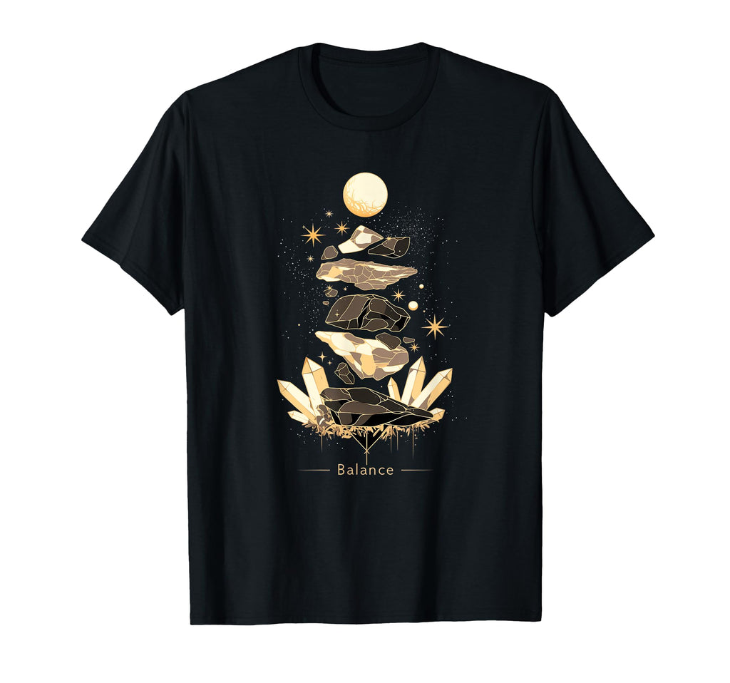 Zen Balancing Stones Art T-Shirt - Fun Novelty Design Men Women - T-Shirt, Sweatshirt, Hoodie
