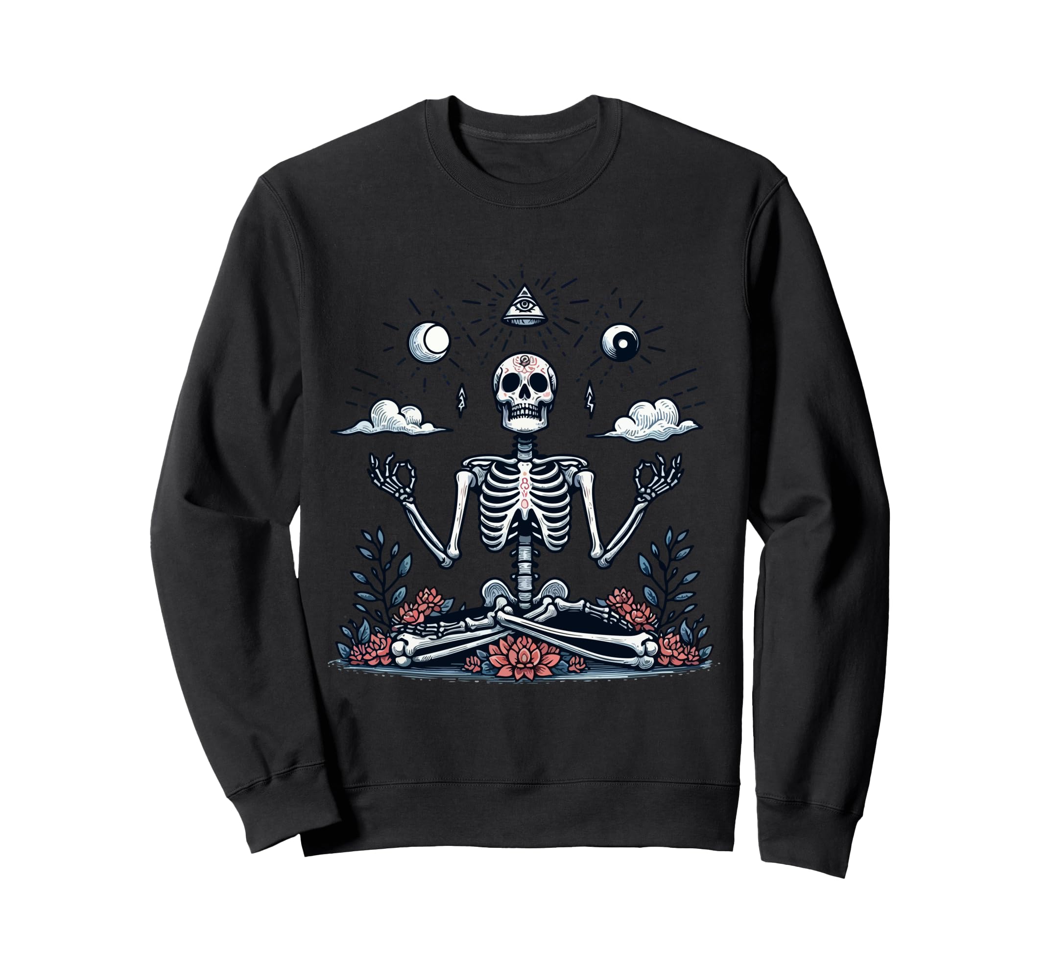 Meditation Skeleton Yoga Pose Sweatshirt - Casual Everyday Wear for Adults - T-Shirt, Sweatshirt, Hoodie