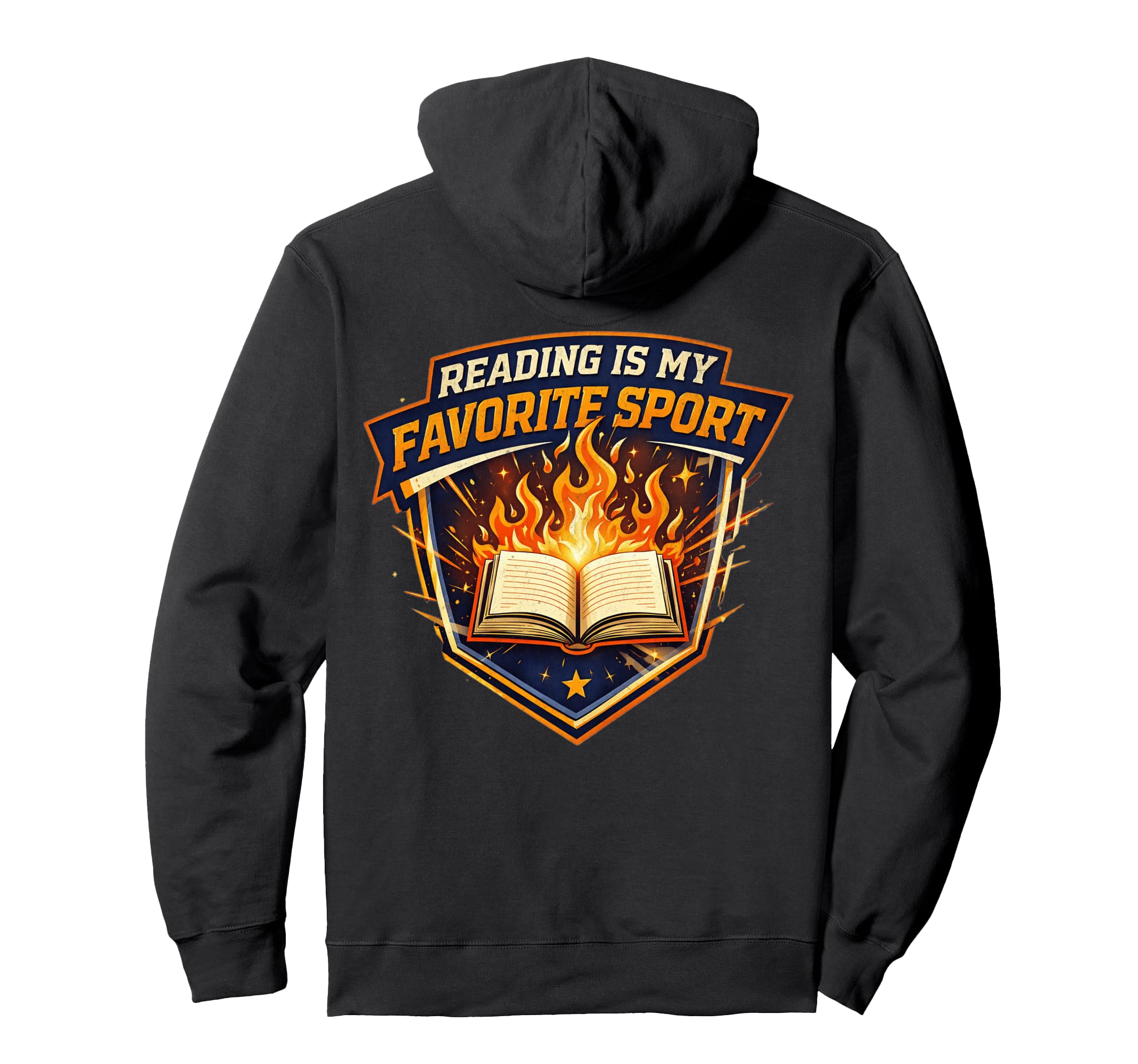 Reading Is My Favorite Sport Book Lover Hoodie - Custom Art Print Unisex - T-Shirt, Sweatshirt, Hoodie