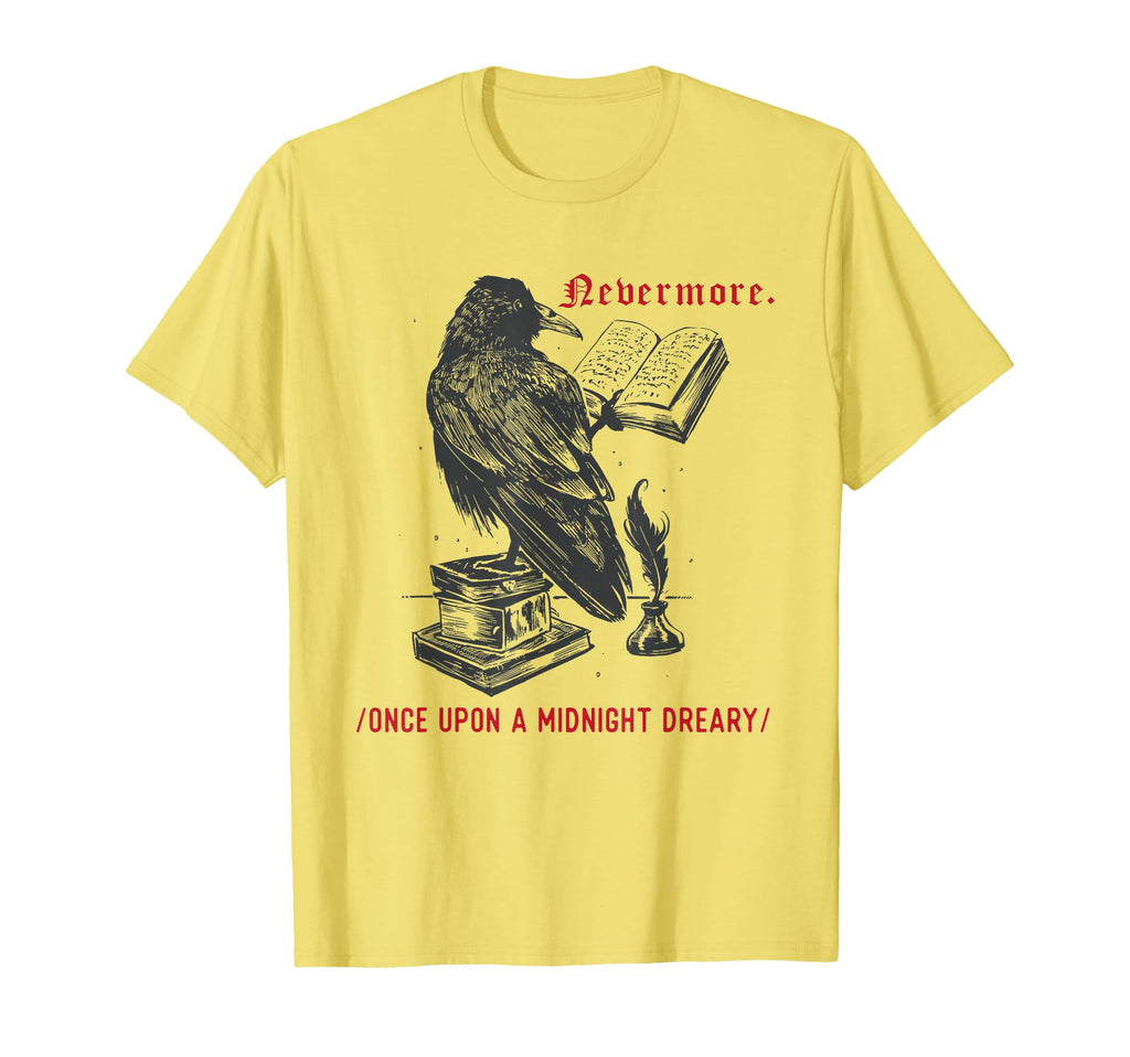 Raven Edgar Allen Poe Literature T-Shirt - Minimalist Print Men Women - T-Shirt, Sweatshirt, Hoodie