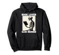 Book Lover Club Member Skeleton Reading Hoodie - Unique Graphic Unisex - T-Shirt, Sweatshirt, Hoodie