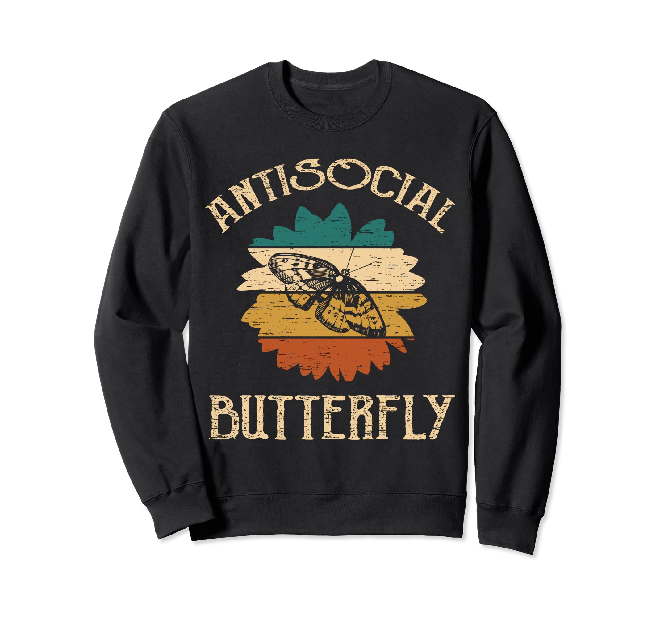 Funny Antisocial Butterfly Item Sweatshirt - Minimalist Print Men Women - T-Shirt, Sweatshirt, Hoodie
