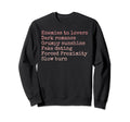 Bibliophile Romance Book Genre Sweatshirt - Minimalist Print for Adults - T-Shirt, Sweatshirt, Hoodie