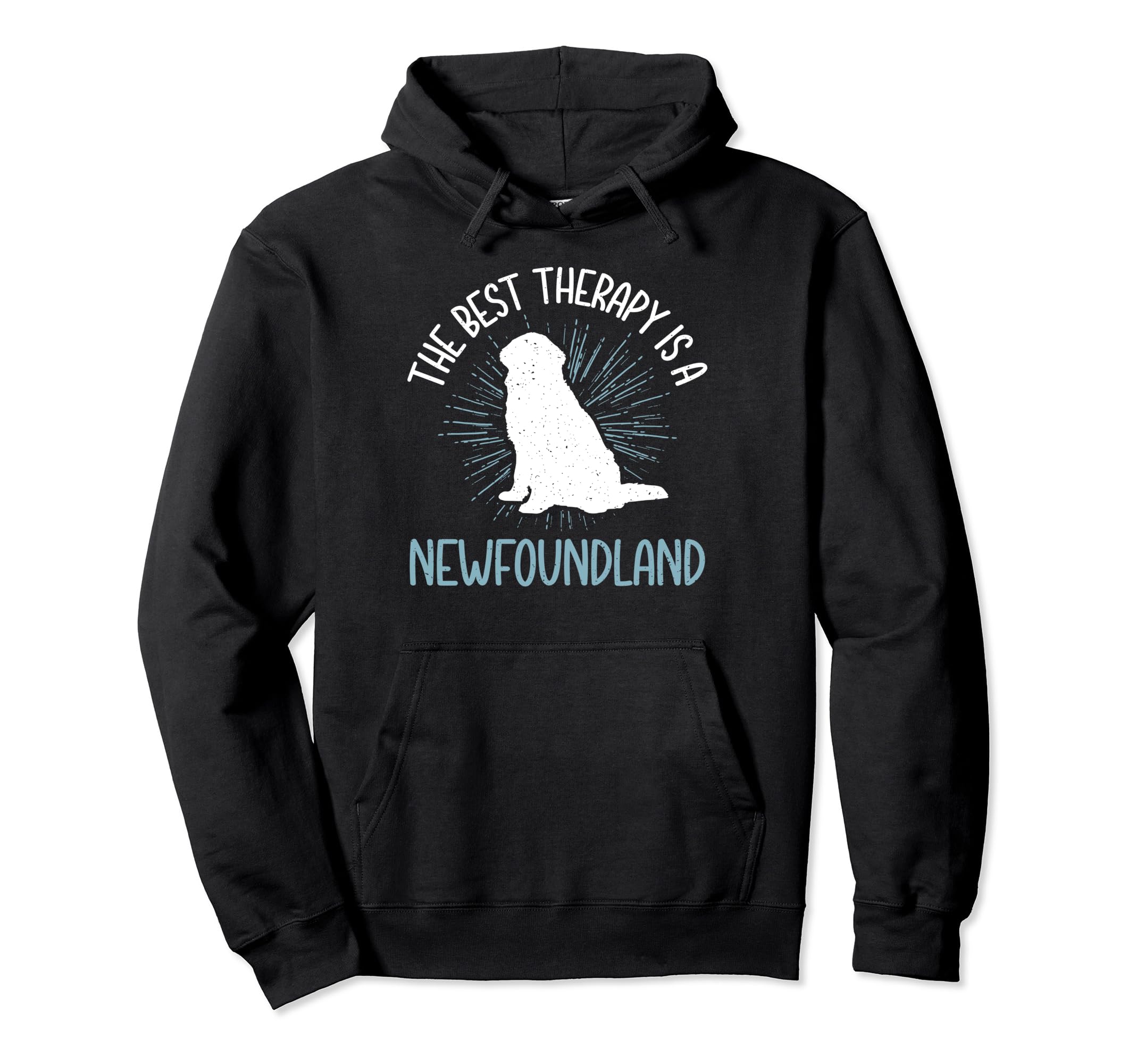 Best Therapy Is Newfoundland Dog Hoodie - Aesthetic Graphic for Adults - T-Shirt, Sweatshirt, Hoodie