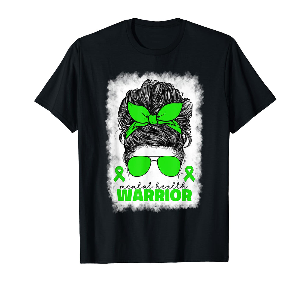 Mental Health Warrior Illness Green T-Shirt - Minimalist Print for Adults - T-Shirt, Sweatshirt, Hoodie