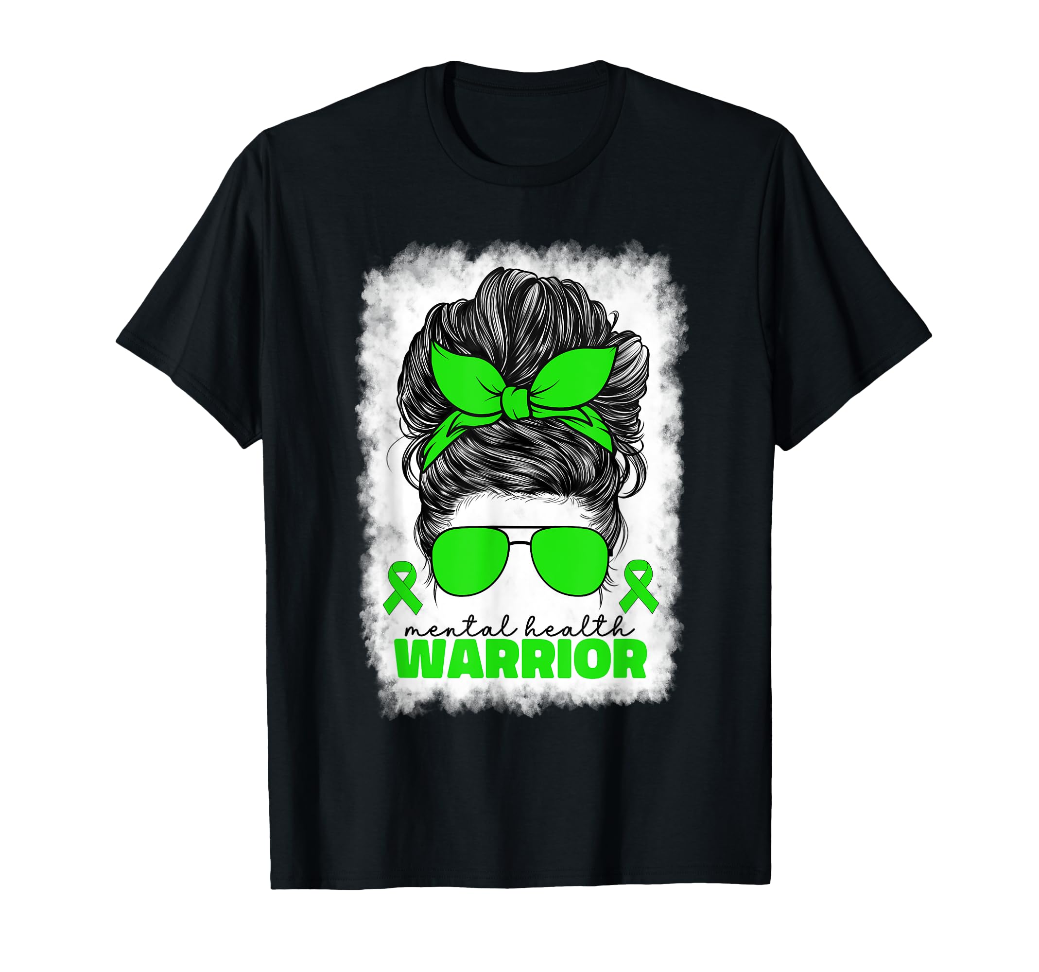 Mental Health Warrior Illness Green T-Shirt - Minimalist Print for Adults - T-Shirt, Sweatshirt, Hoodie