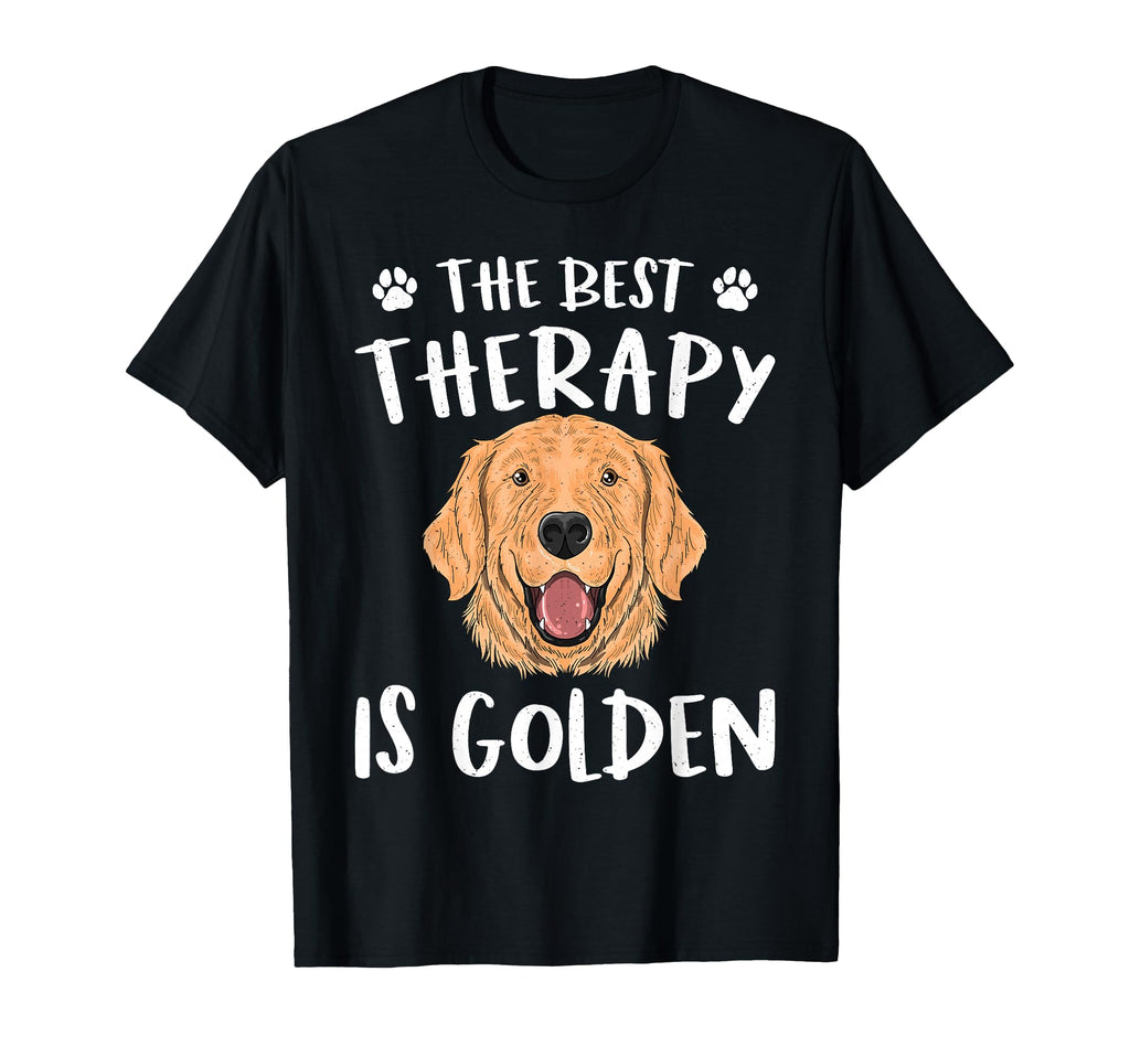Best Therapy Is Golden Retriever T-Shirt - Casual Everyday Wear Men Women - T-Shirt, Sweatshirt, Hoodie