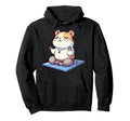 Meditation Hamster Yoga Pose Hoodie - Fun Novelty Design for Adults - T-Shirt, Sweatshirt, Hoodie