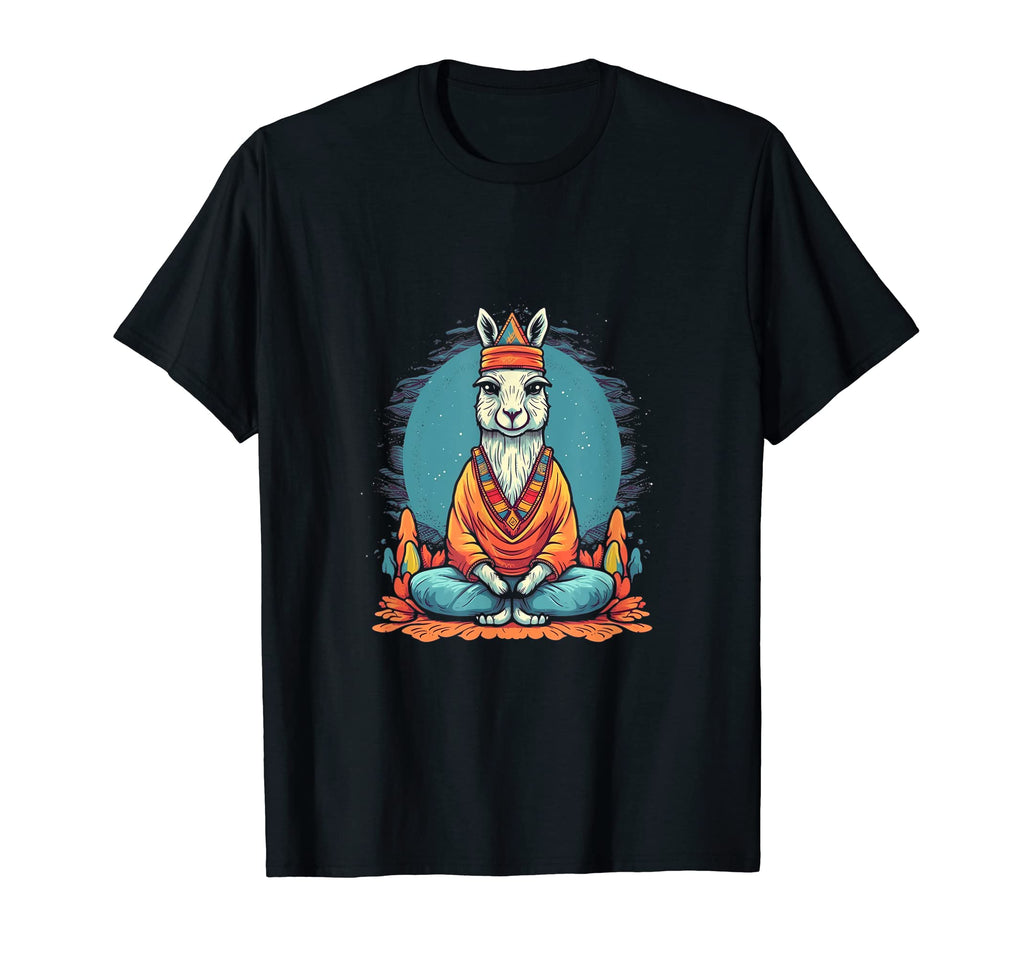 Yoga Llama Meditation Mindfulness Zen T-Shirt - Custom Art Print Men Women - T-Shirt, Sweatshirt, Hoodie