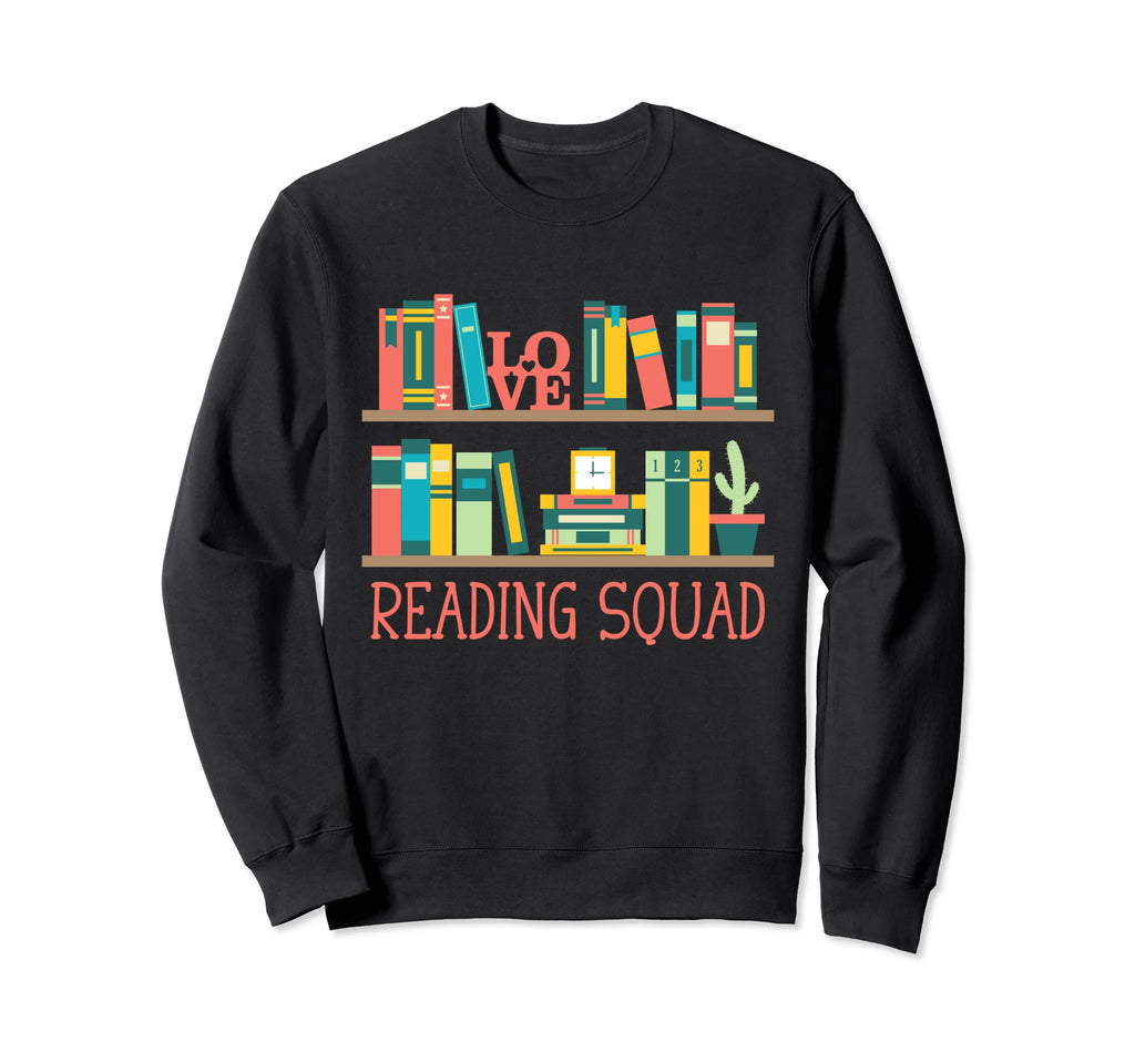 Reading Squad Bookworm Literature Sweatshirt - Minimalist Print for Adults - T-Shirt, Sweatshirt, Hoodie