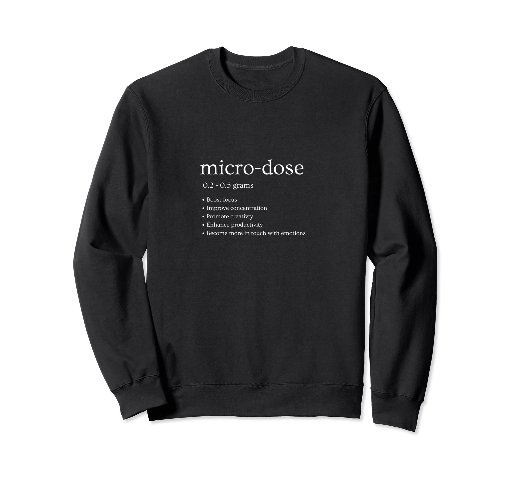 Micro Dose Mushrooms Self Care Mental Sweatshirt - Unique Graphic Unisex - T-Shirt, Sweatshirt, Hoodie