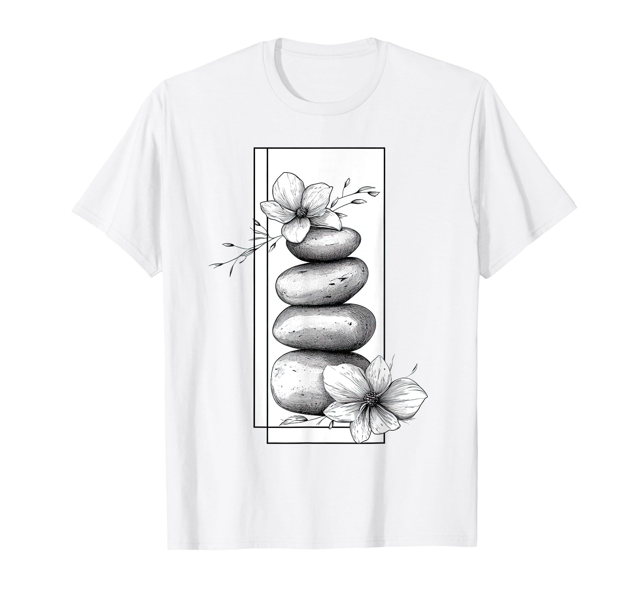 Hand Drawn Balance Stone Mindfulness T-Shirt - Streetwear Style for Adults - T-Shirt, Sweatshirt, Hoodie