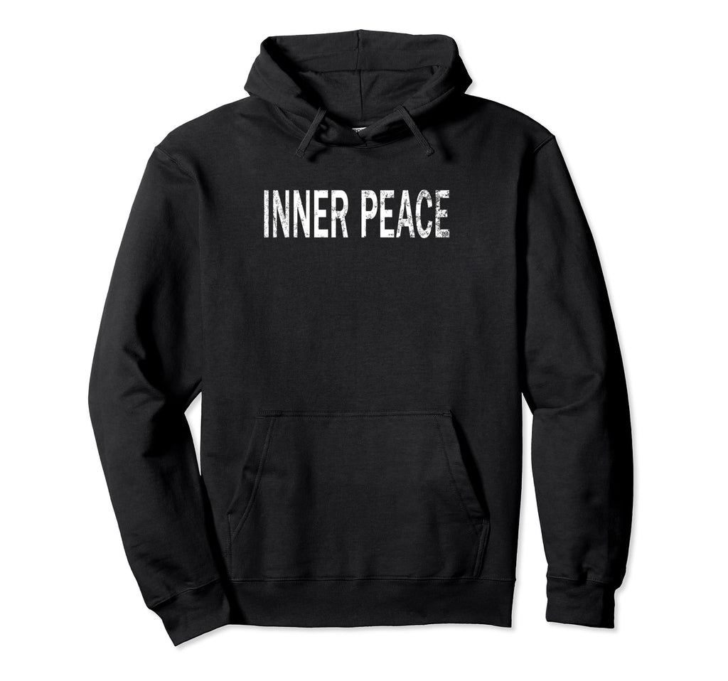 Inner Peace Distressed Mindfulness Meditation Hoodie - Graphic Print Unisex - T-Shirt, Sweatshirt, Hoodie