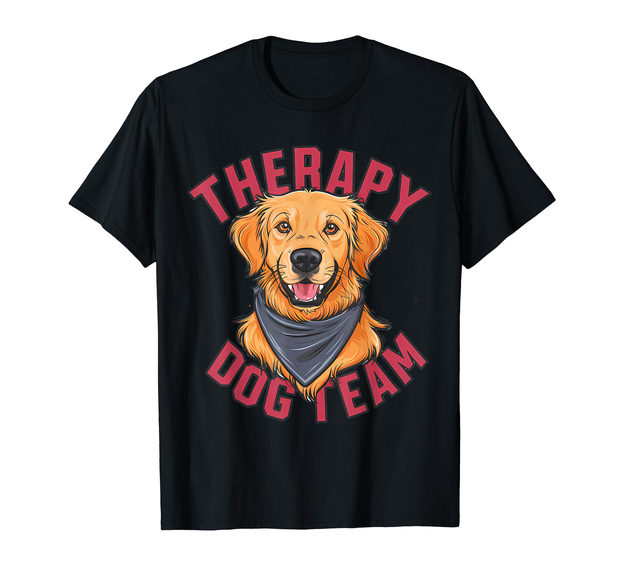 Therapy Dog Team Golden Retriever T-Shirt - Aesthetic Graphic Unisex - T-Shirt, Sweatshirt, Hoodie