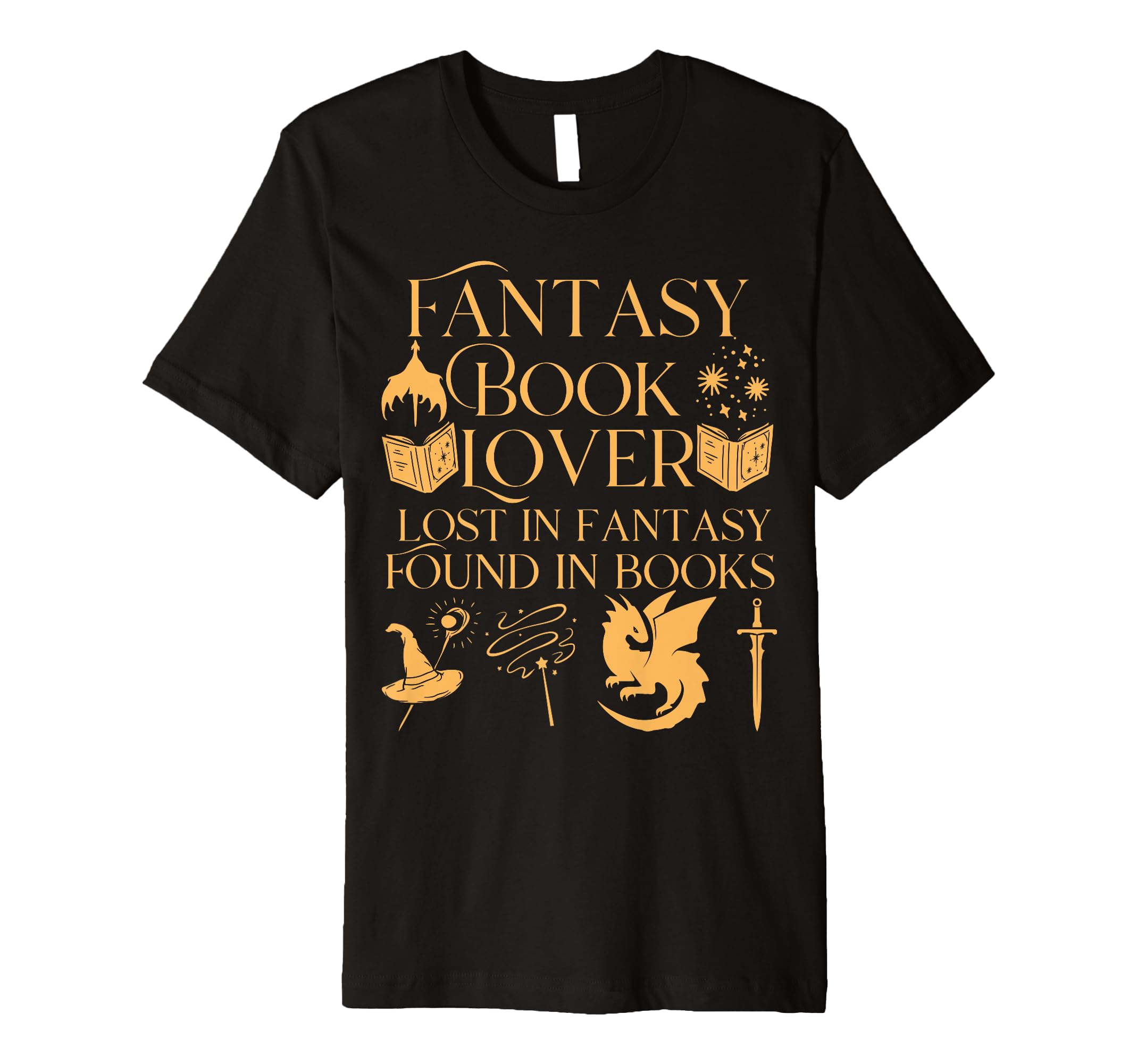 Fantasy Book Lover Dragons And Magic T-Shirt - Custom Art Print Men Women - T-Shirt, Sweatshirt, Hoodie