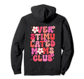 Groovy Overstimulated Moms Club Back Hoodie - Unique Graphic Unisex - T-Shirt, Sweatshirt, Hoodie