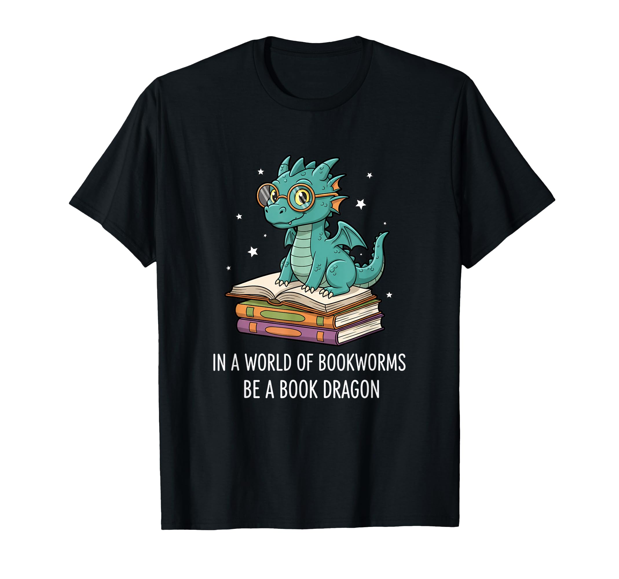 World Bookworms Be Book Dragon Reading T-Shirt - Unique Graphic Unisex - T-Shirt, Sweatshirt, Hoodie