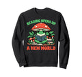 Book Lover Frog Reading Bookish Sweatshirt - Minimalist Print for Adults - T-Shirt, Sweatshirt, Hoodie