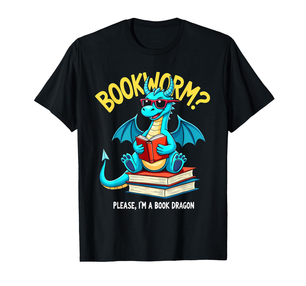 Bookworm Please Im Book Dragon T-Shirt - Novelty Apparel for Adults - T-Shirt, Sweatshirt, Hoodie