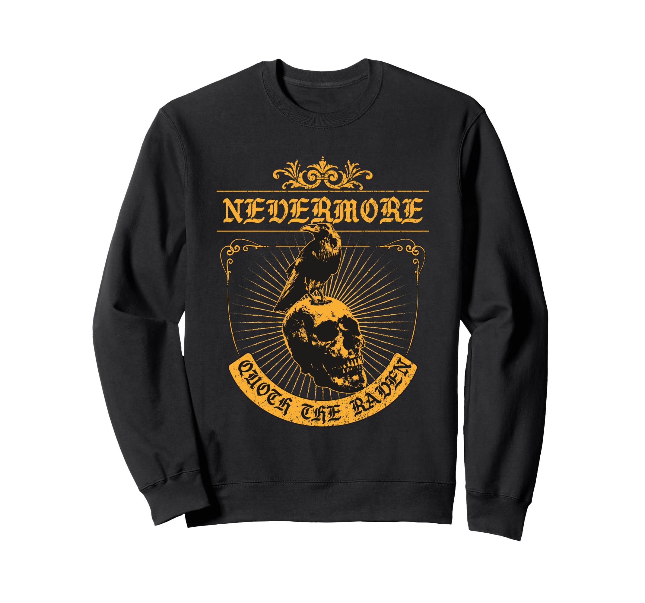 Poe Nevermore Quoth Raven Literature Sweatshirt - Unique Graphic Unisex - T-Shirt, Sweatshirt, Hoodie