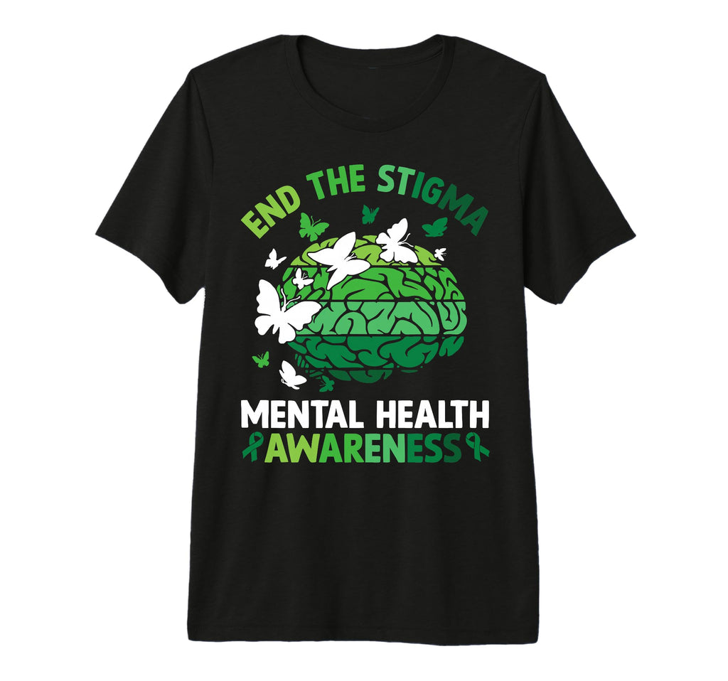 End Stigma Mental Health Matters Mental T-Shirt - Minimalist Print Unisex - T-Shirt, Sweatshirt, Hoodie