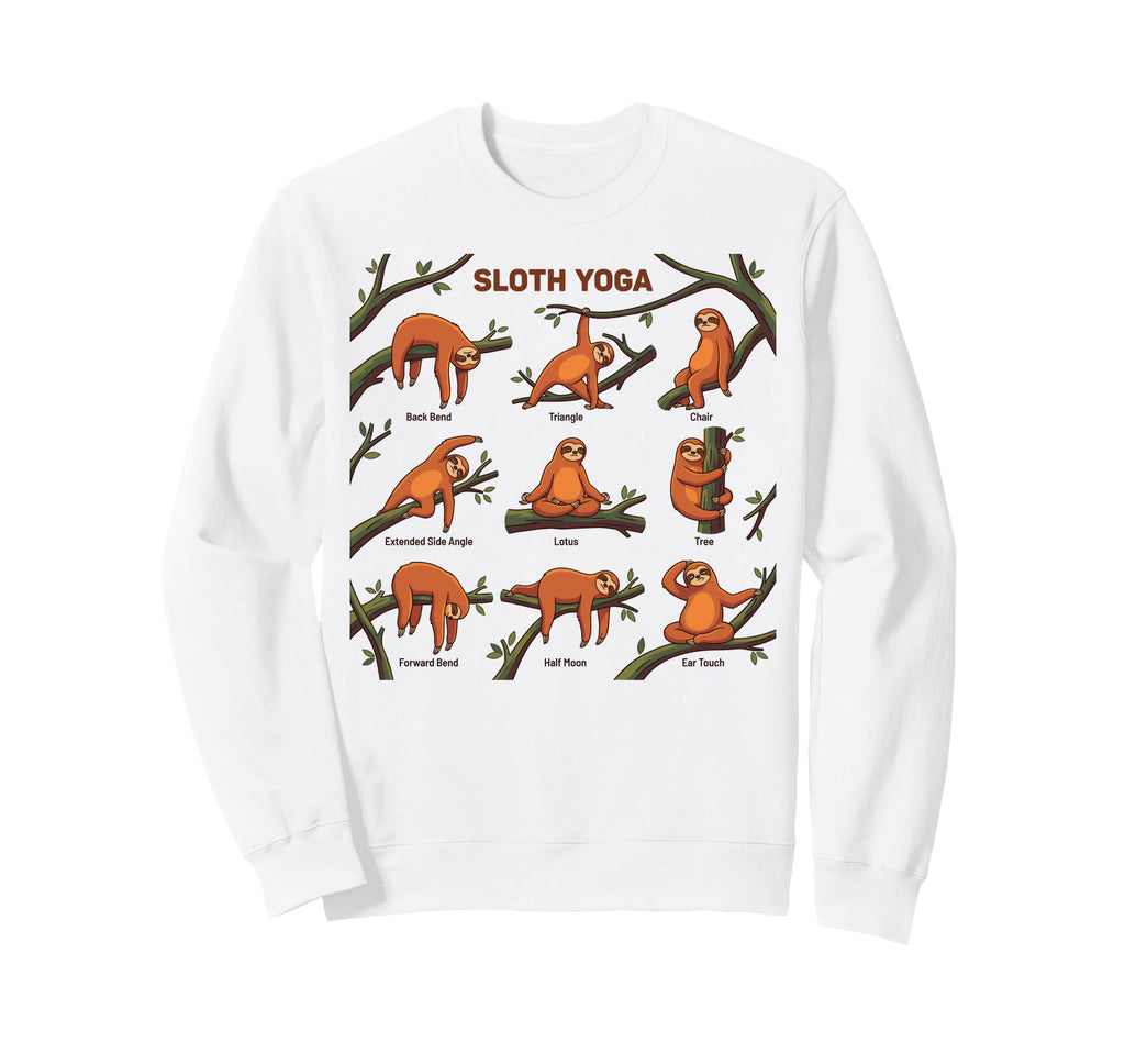 Chakras Mandala Sloth Yoga Sweatshirt - Casual Everyday Wear for Adults - T-Shirt, Sweatshirt, Hoodie