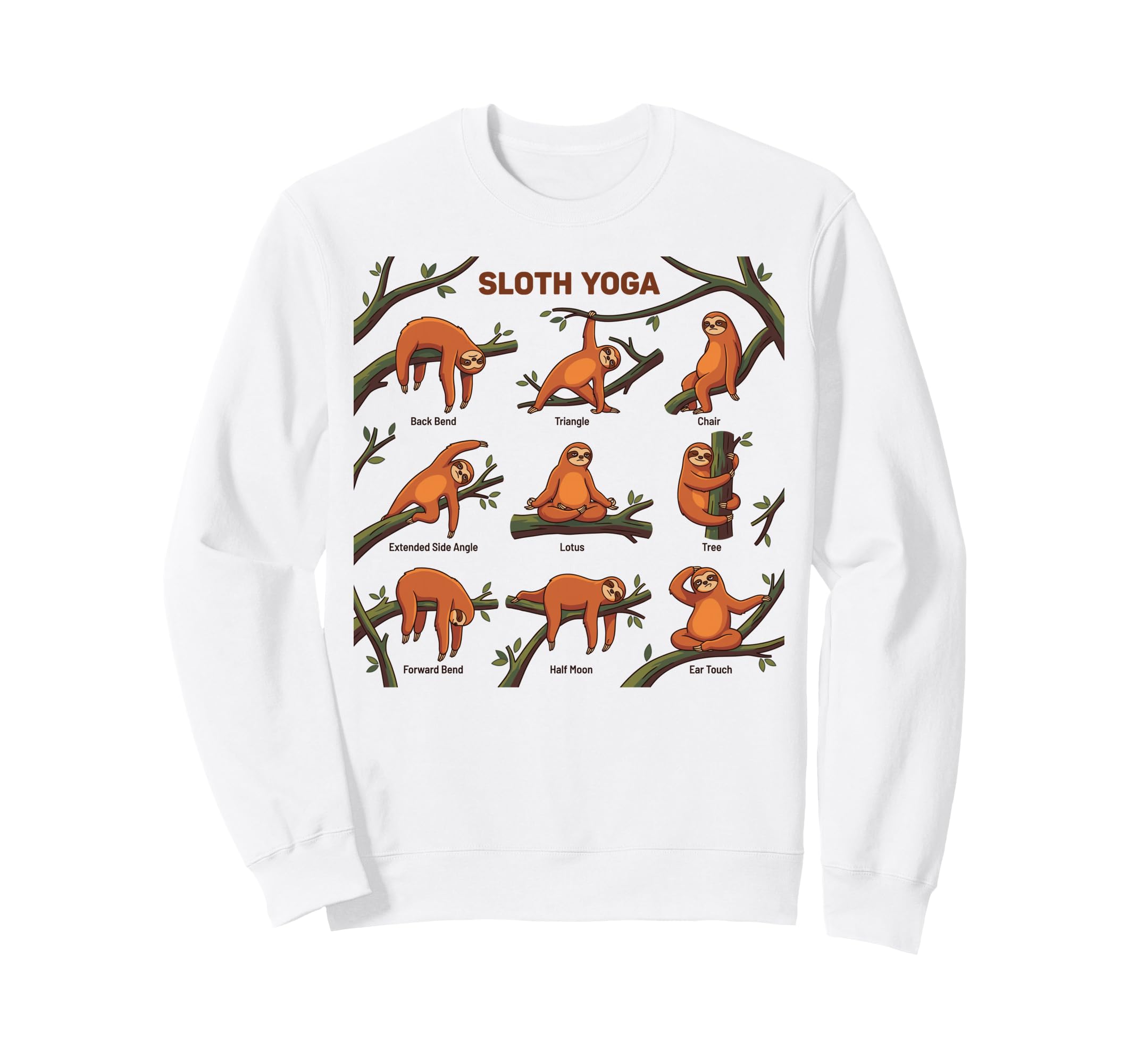 Chakras Mandala Sloth Yoga Sweatshirt - Casual Everyday Wear for Adults - T-Shirt, Sweatshirt, Hoodie