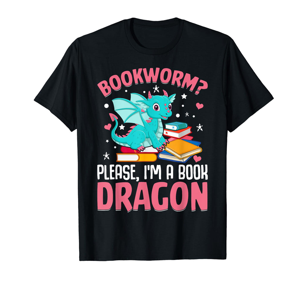 Bookworm Im Book Dragon Book Reader T-Shirt - Minimalist Print for Adults - T-Shirt, Sweatshirt, Hoodie