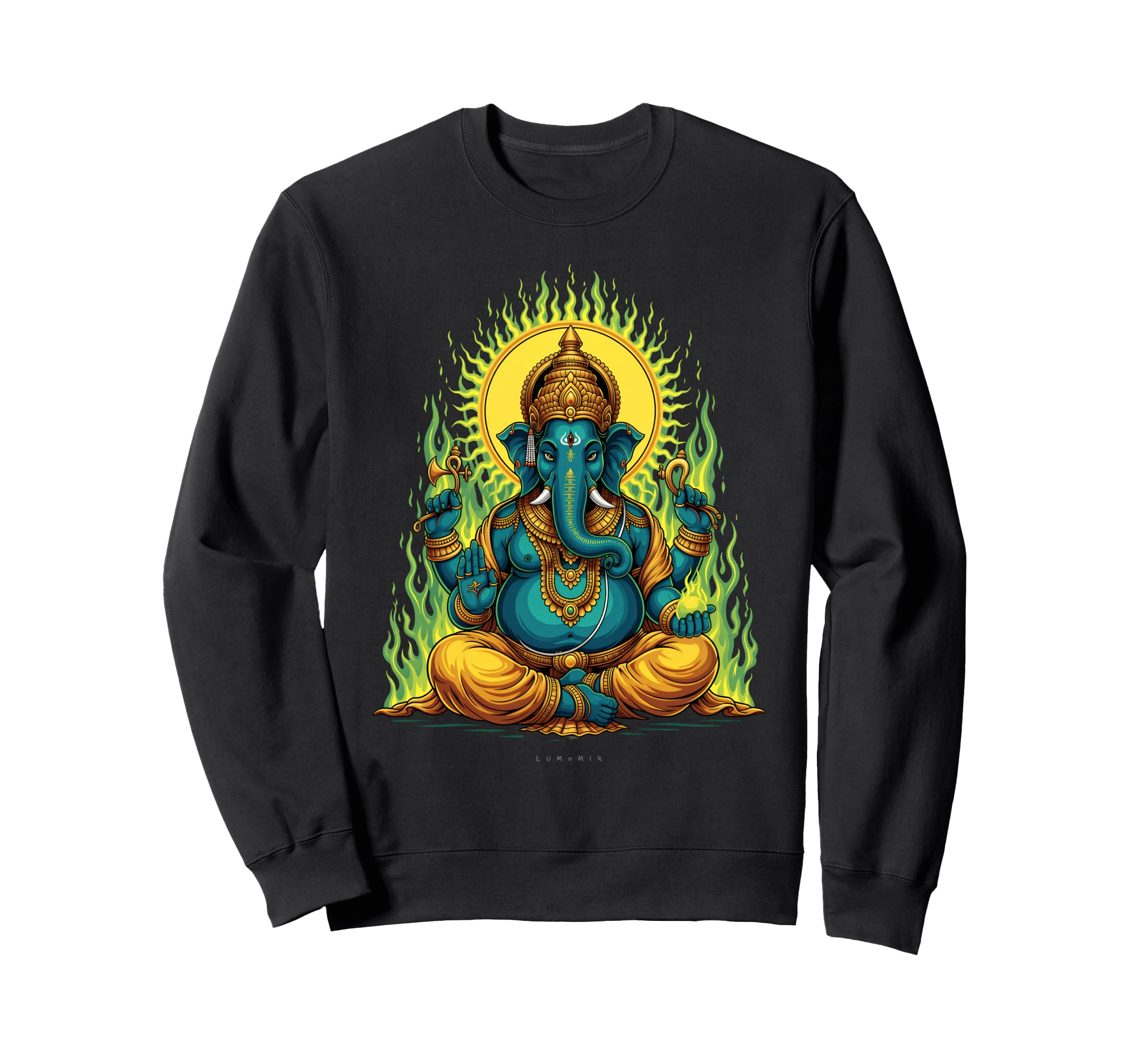 Ganesha Meditation Yoga Streetwear Sweatshirt - Custom Art Print Men Women - T-Shirt, Sweatshirt, Hoodie