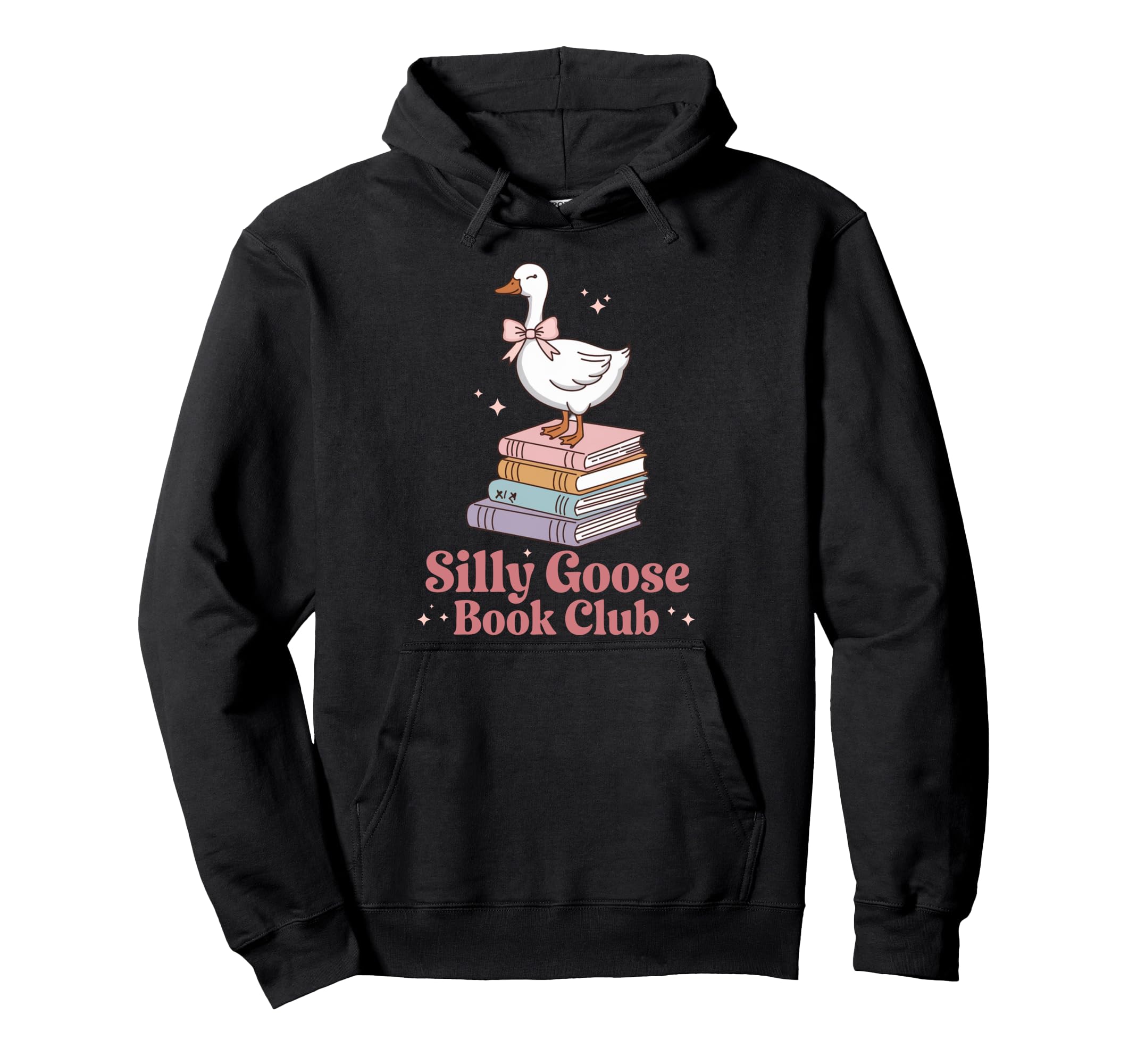Silly Goose Book Club Funny Goose Animal Hoodie - Aesthetic Graphic Unisex - T-Shirt, Sweatshirt, Hoodie