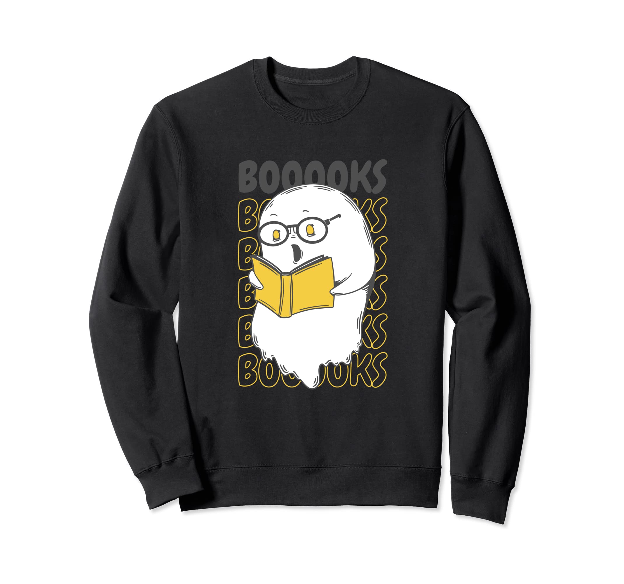 Boo Books Ghost Scary Bookish Sweatshirt - Fun Novelty Design for Adults - T-Shirt, Sweatshirt, Hoodie