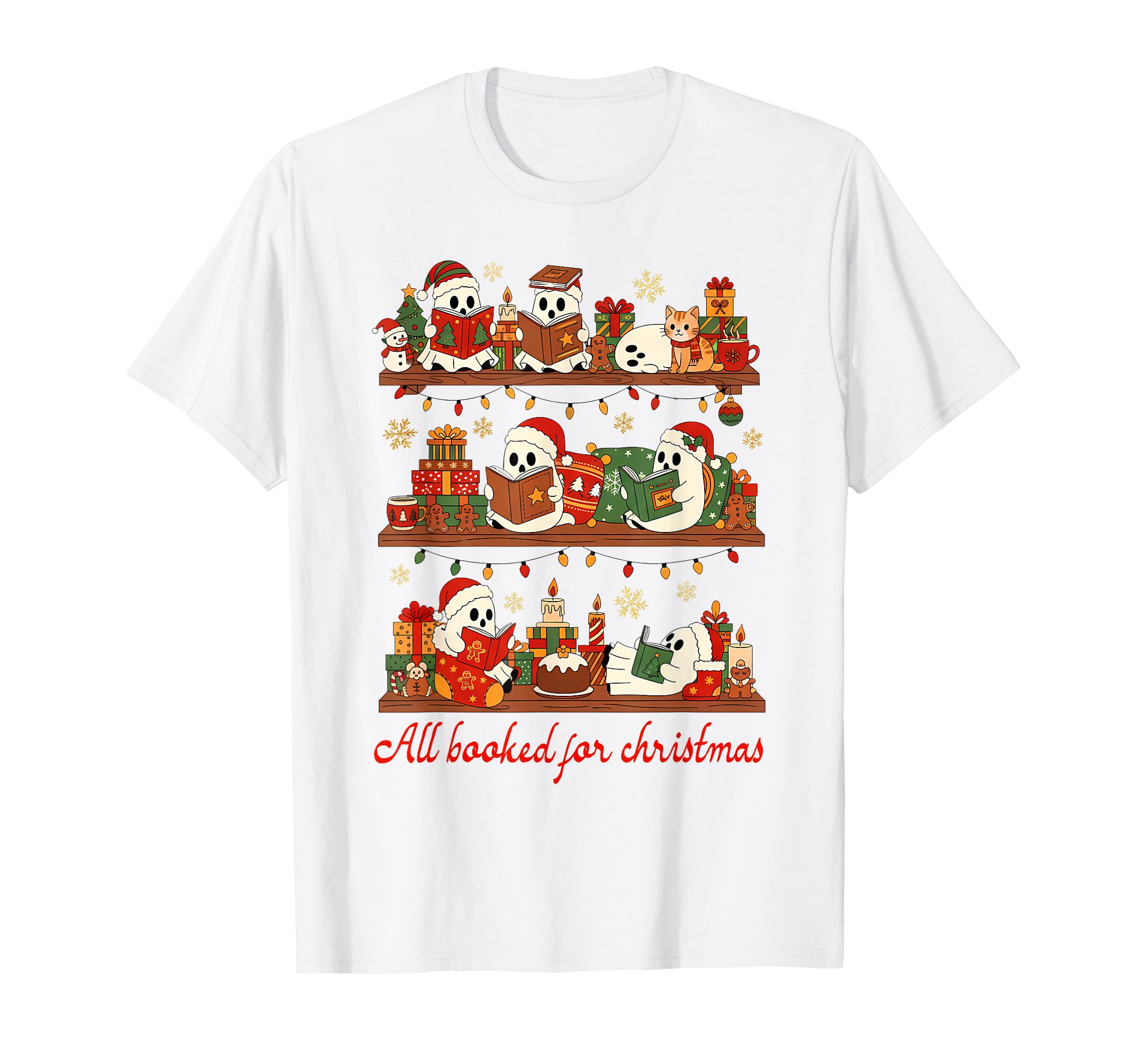 Boo Reading Book Lover All Booked T-Shirt - Unique Graphic for Adults - T-Shirt, Sweatshirt, Hoodie