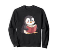 Penguin Reading Book Nerd Sweatshirt - Aesthetic Graphic Men Women - T-Shirt, Sweatshirt, Hoodie