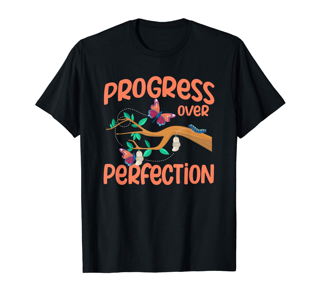 Progress Over Perfection T-Shirt - Minimalist Print for Adults - T-Shirt, Sweatshirt, Hoodie