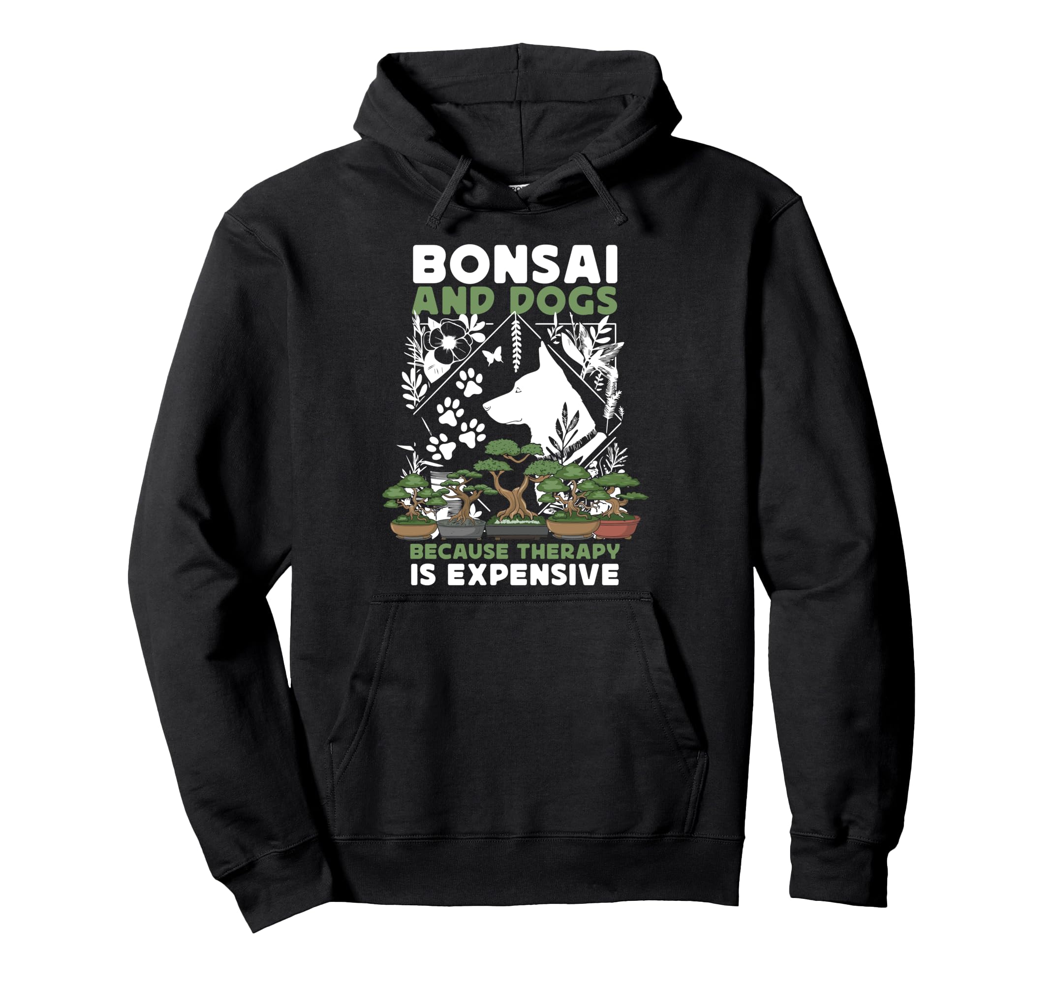 Bonsai Tree Dog Bonsai And Dogs Hoodie - Casual Everyday Wear Men Women - T-Shirt, Sweatshirt, Hoodie