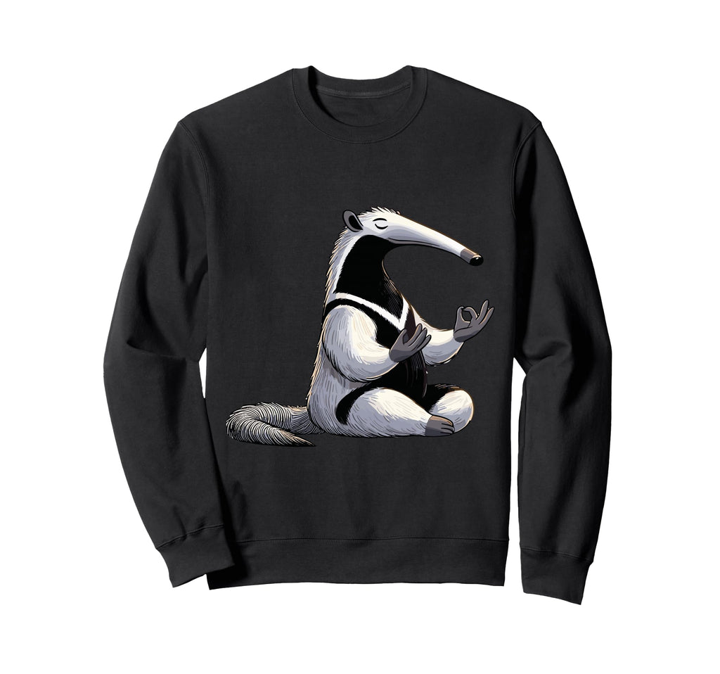 Meditation Anteater Yoga Pose Relaxing Sweatshirt - Trendy Graphic Unisex - T-Shirt, Sweatshirt, Hoodie