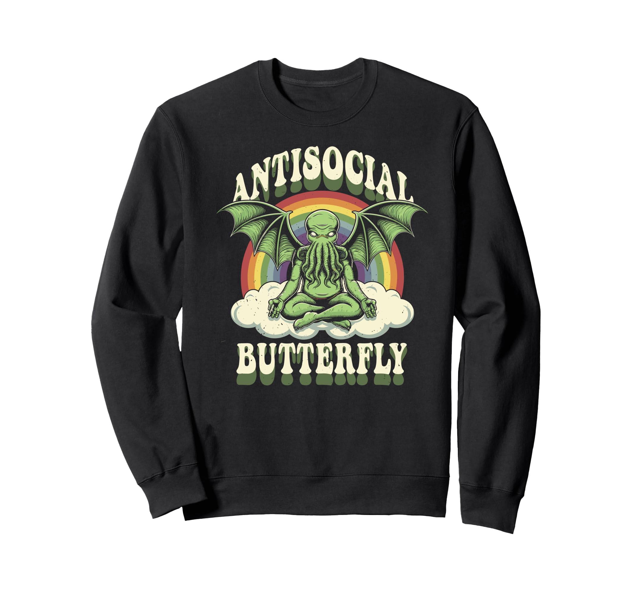 Cthulhu Antisocial Butterfly Cthulhu Sweatshirt - Graphic Print Men Women - T-Shirt, Sweatshirt, Hoodie