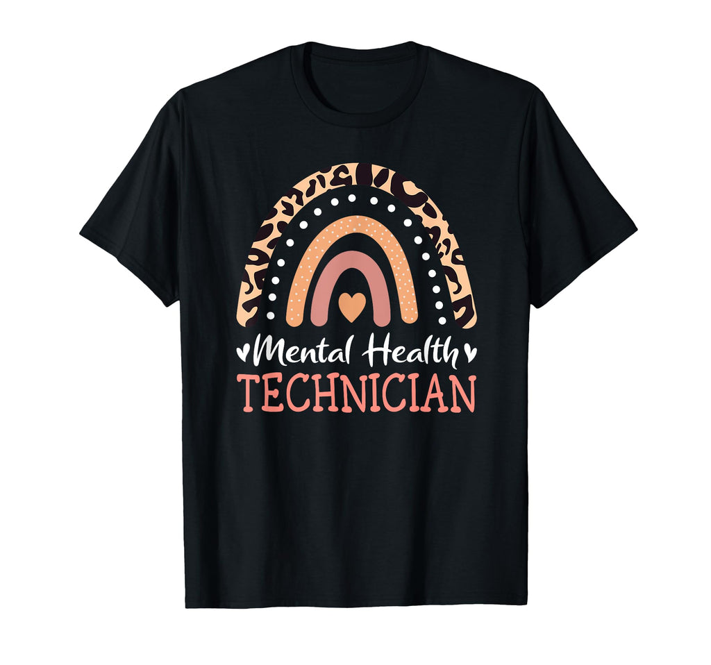 Mental Health Leopard Rainbow T-Shirt - Aesthetic Graphic Men Women - T-Shirt, Sweatshirt, Hoodie