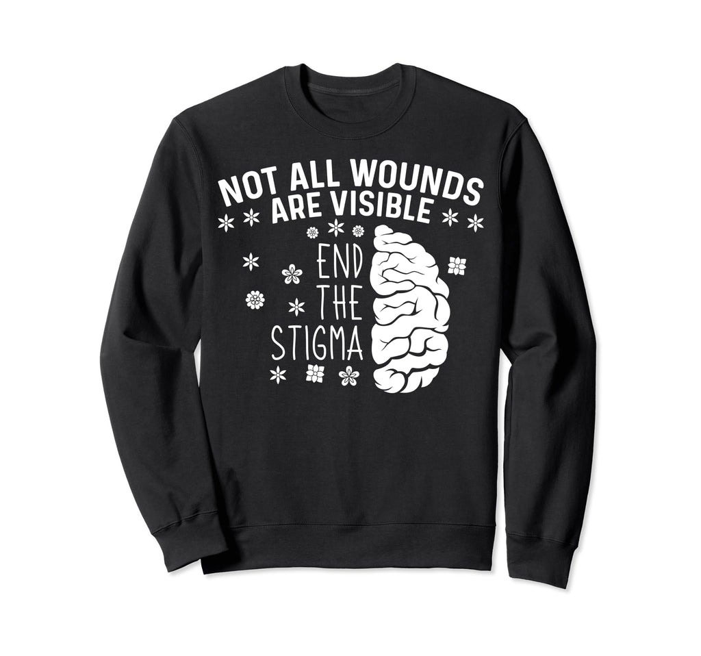 Mental Health Awareness Green Sweatshirt - Fun Novelty Design Men Women - T-Shirt, Sweatshirt, Hoodie