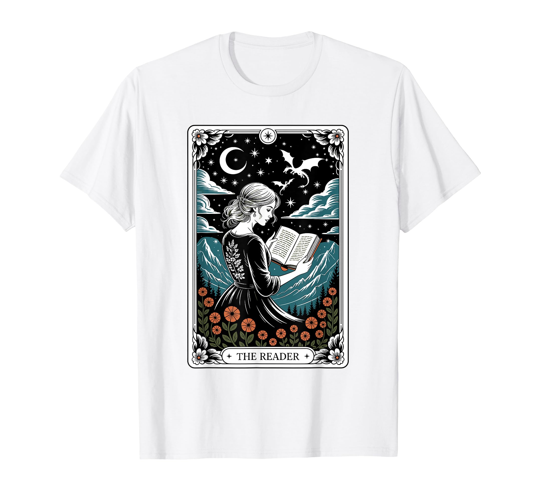 Reader Tarot Card Bookworm Books Lover T-Shirt - Unique Graphic Men Women - T-Shirt, Sweatshirt, Hoodie