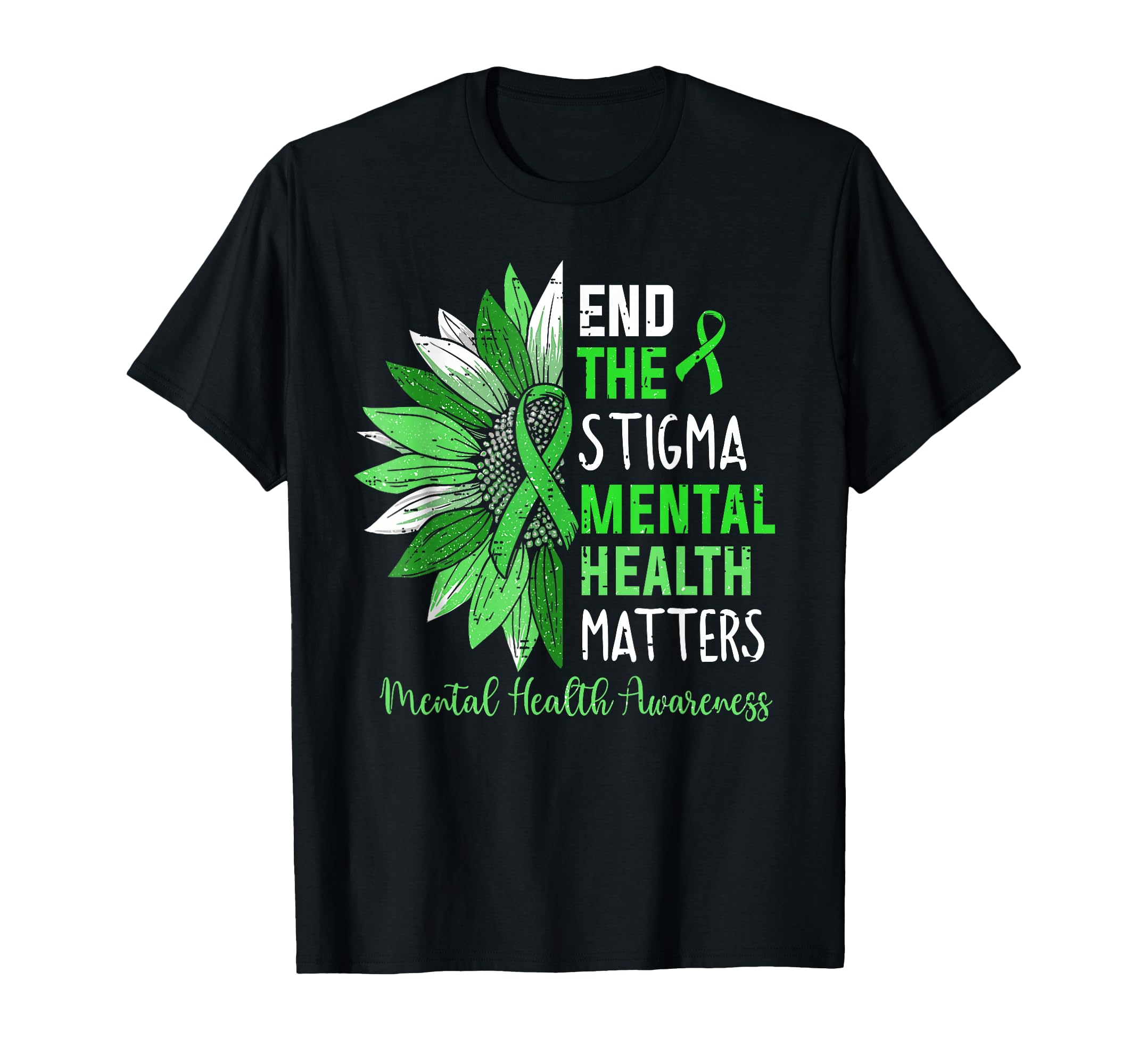 End Stigma Mental Health Matters T-Shirt - Custom Art Print Unisex - T-Shirt, Sweatshirt, Hoodie