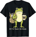 Back to School Off to Teach 4th Grade Frog Teacher Kid T-Shirt Unisex T-shirt, Sweatshirt, Hoodie, Long Sleeve Tee - T-Shirt, Sweatshirt, Hoodie