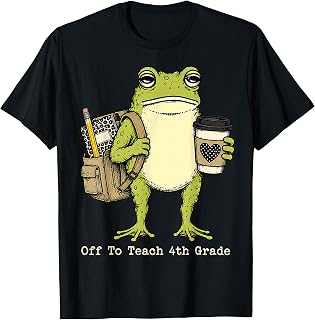 Back to School Off to Teach 4th Grade Frog Teacher Kid T-Shirt Unisex T-shirt, Sweatshirt, Hoodie, Long Sleeve Tee - T-Shirt, Sweatshirt, Hoodie