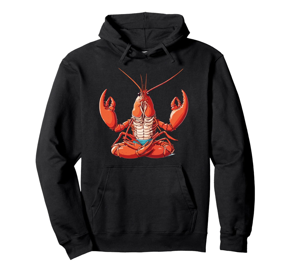 Meditation Lobster Yoga Pose Relaxing Hoodie - Minimalist Print for Adults - T-Shirt, Sweatshirt, Hoodie