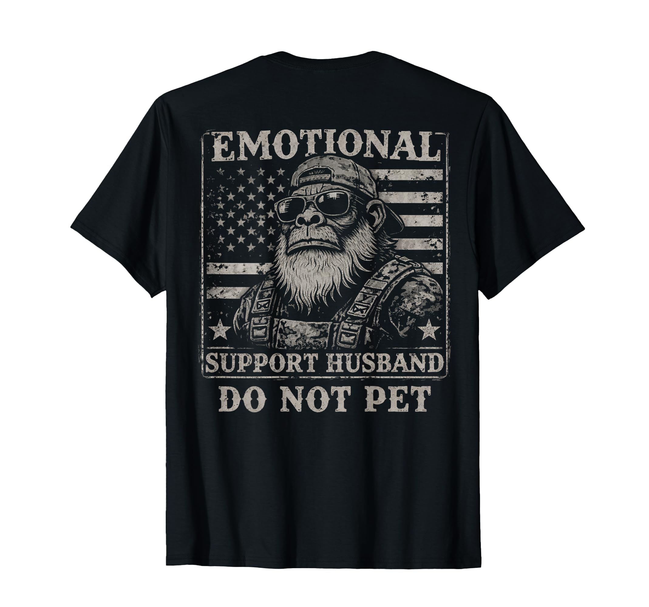Emotional Support Husband Do Not Pet Funny T-Shirt - Graphic Print Unisex - T-Shirt, Sweatshirt, Hoodie