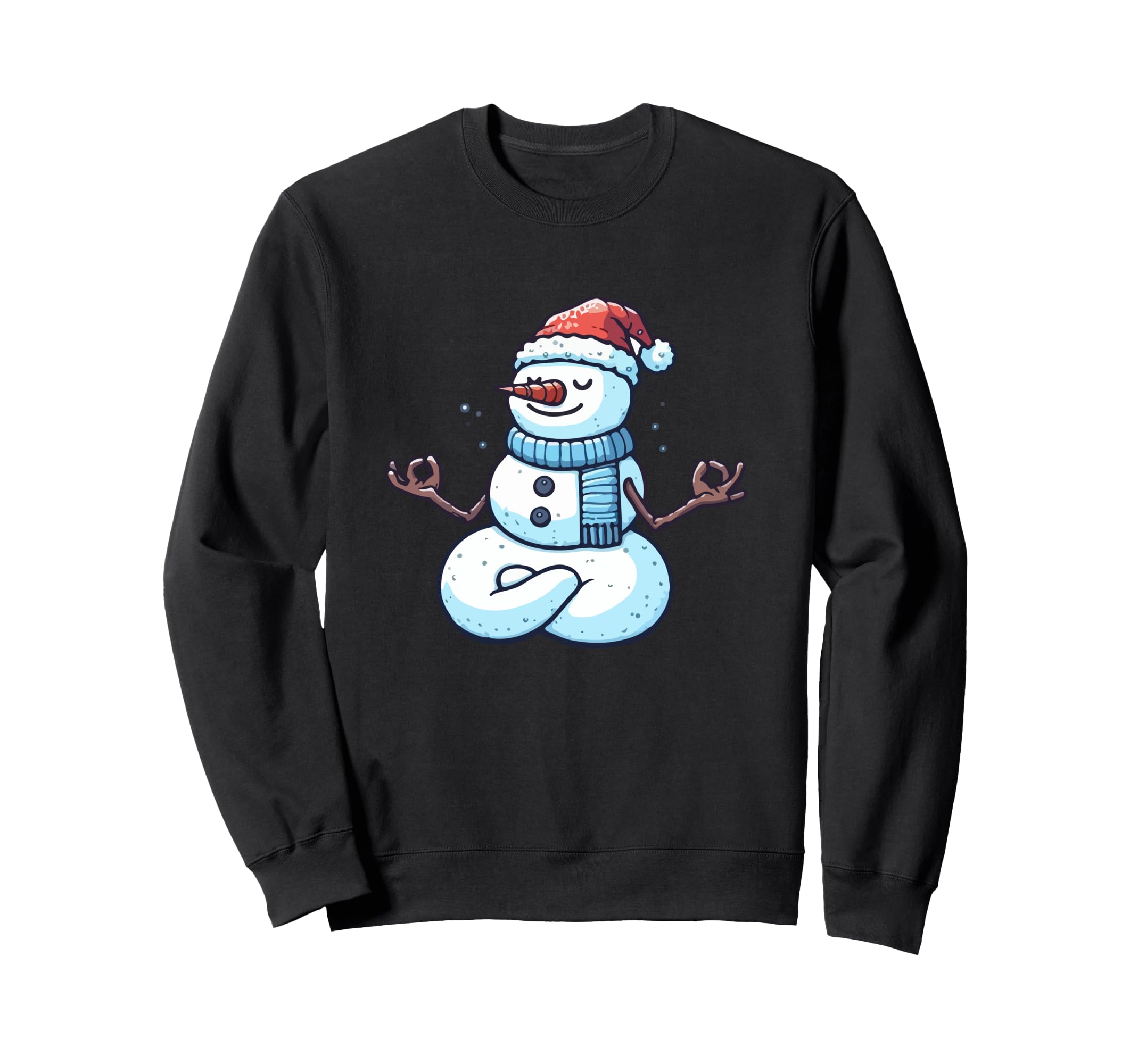 Meditation Snowman Yoga Pose Sweatshirt - Casual Everyday Wear Men Women - T-Shirt, Sweatshirt, Hoodie
