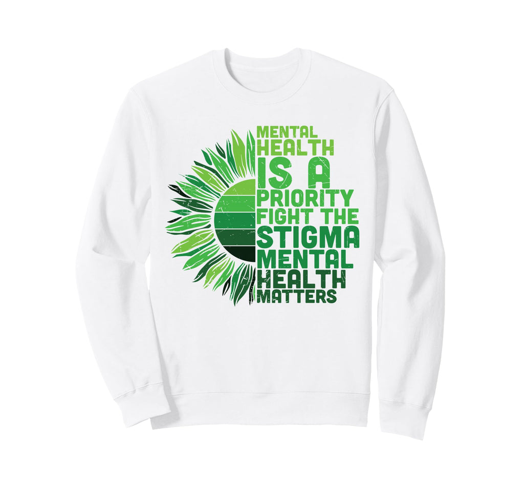Green Ribbon Mental Health Awareness Hoodie - Aesthetic Graphic for Adults - T-Shirt, Sweatshirt, Hoodie