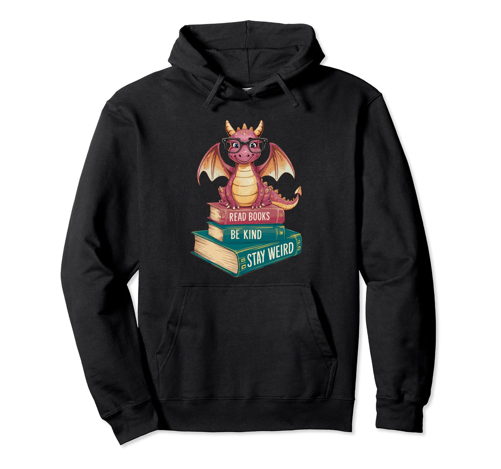 Read Books Be Kind Stay Weird Librarian Hoodie - Unique Graphic Men Women - T-Shirt, Sweatshirt, Hoodie